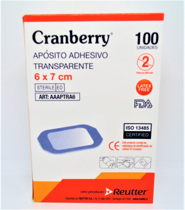 Apósito adhesivo transparente 6x7cm Cranberry