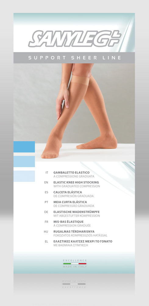 Calceta elastica Sanyleg 70 deniers B11 mmHg 10-14