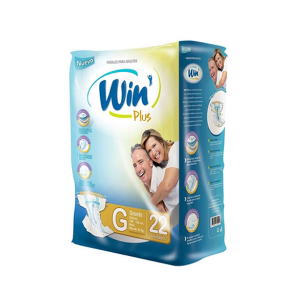 Pañal win plus adulto x 20 und $13.990
