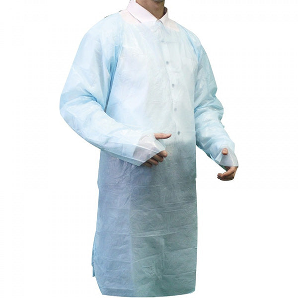 Pechera plástica con manga y ojal en pulgar Deltamed