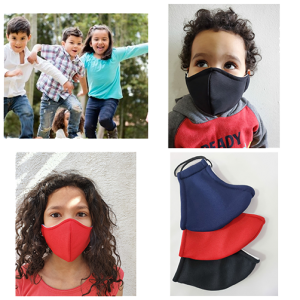 Mascarilla de Protección Reutilizable Antibacterial Tres Capas Niños – Color Gris