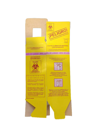 Caja desecho cortopunzante de cartón 1/2 litro
