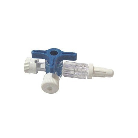 Llave 3 pasos rotación 360º estéril caja x 50 und Cranberry